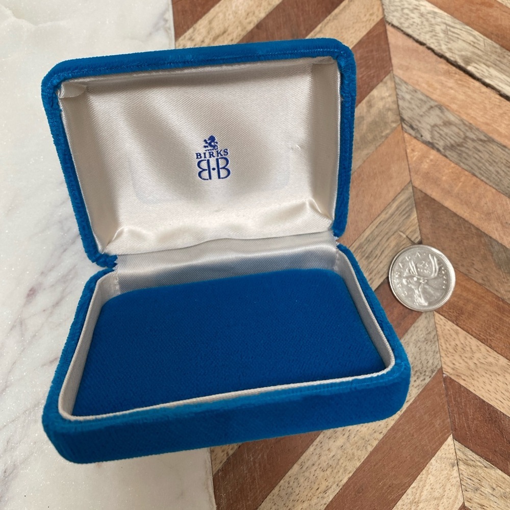 Vintage - Blue Velvet Birks Jewelry Box